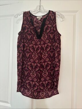 Loft size XS Loft Cranberry Lightweight Sleeveless Tunic. Excellent Condition.